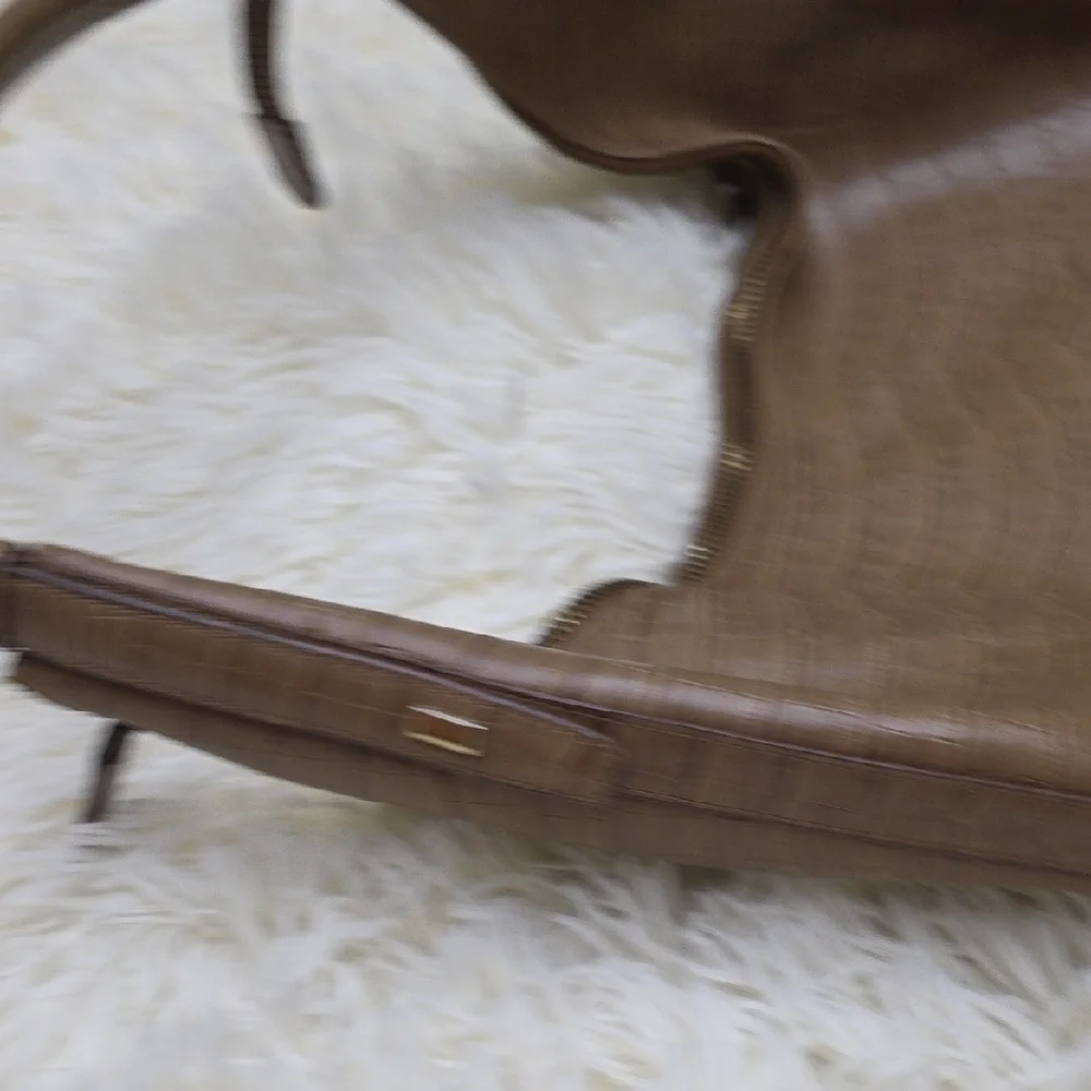 Jones Nee York Brown Crocodile-Embossed Women's Bag